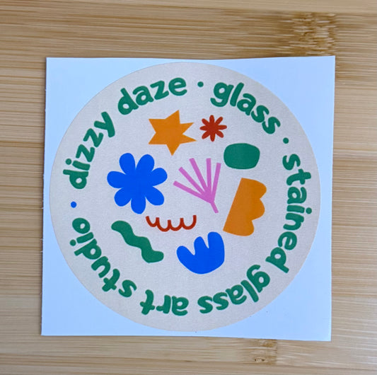 Dizzy Daze Glass Sticker